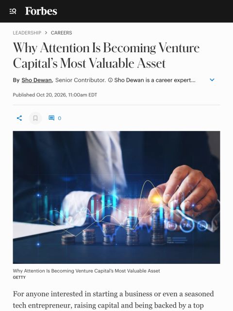 A page from the Forbes feature on venture capital