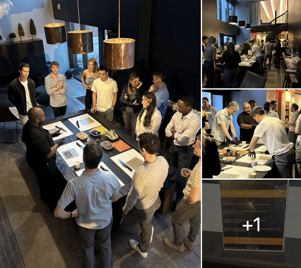 Sushi industry dinner LinkedIn post